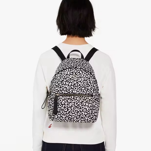 Kate Spade New York Chelsea Leopard Heart Medium Backpack - Picture 2 of 13